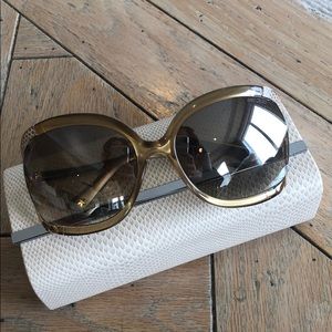 Jimmy Choo Beatrix Sunglasses in Gold (w/case)